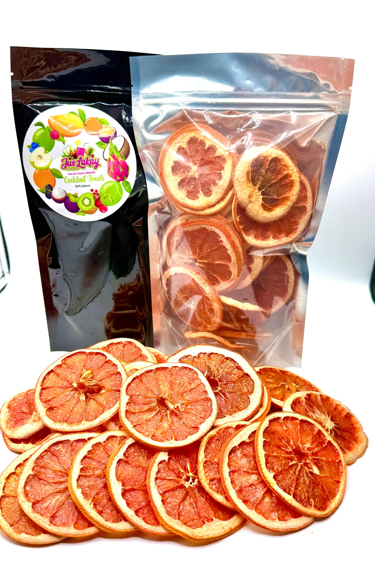 Dehydrated grapefruit slices