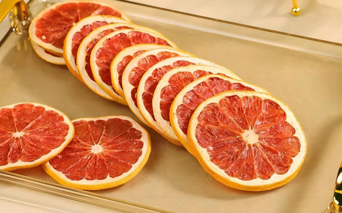 Dehydrated grapefruit slices